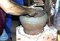Making a clay oven